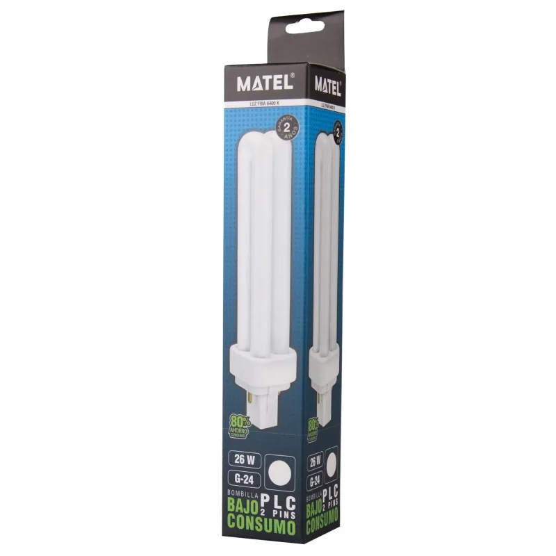 Low consumption bulb Matel 2Pins G24 26W cold-energy saving-High Performance