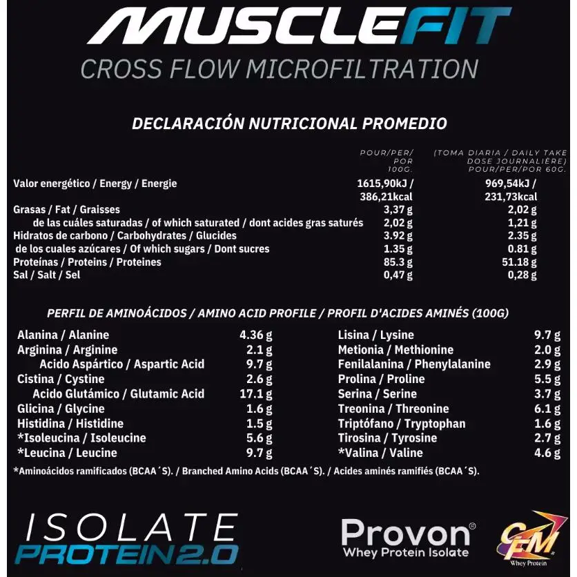Isolate Protein CFM 2000g - MuscleFit Isolate Protein for musculo creation musclecult│