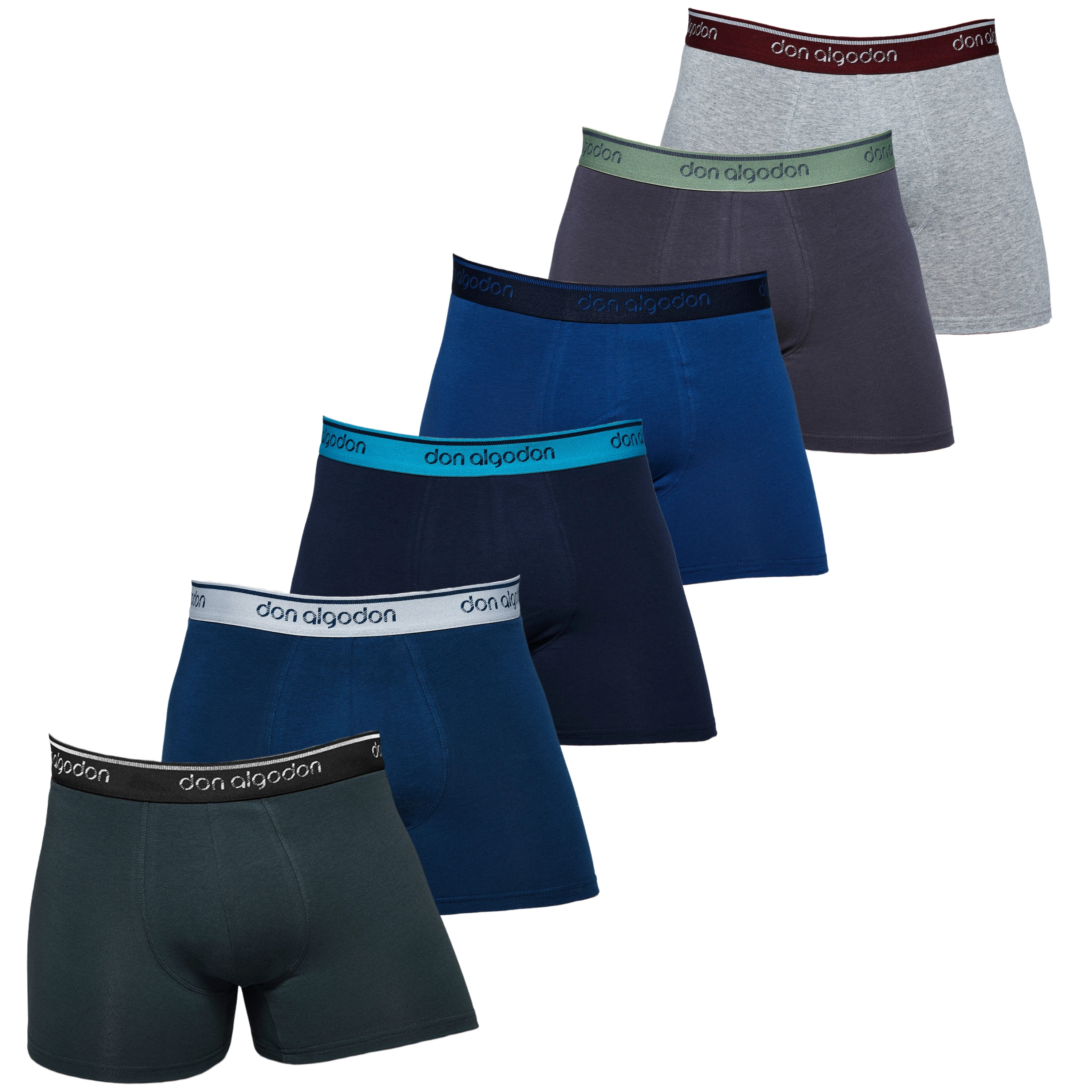 DON ALGODON | Pack de 6 Boxers Para Hombre | 95% Algodón | T