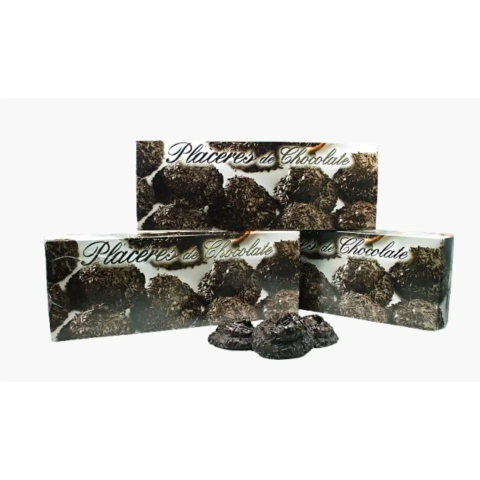 Pack de 3 cajitas de Galletas con crema de trufa cobertura de cacao y decorada con fideos de chocolate.Cajita de 250 gramos.(pack 750 gr).El horno de Don Ramon.Una opción para regalo deliciosa.