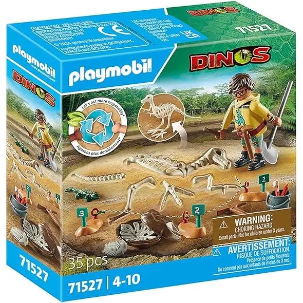Playmobil Excavacion arqueologica con esqueleto Playmobil Dinos 71527