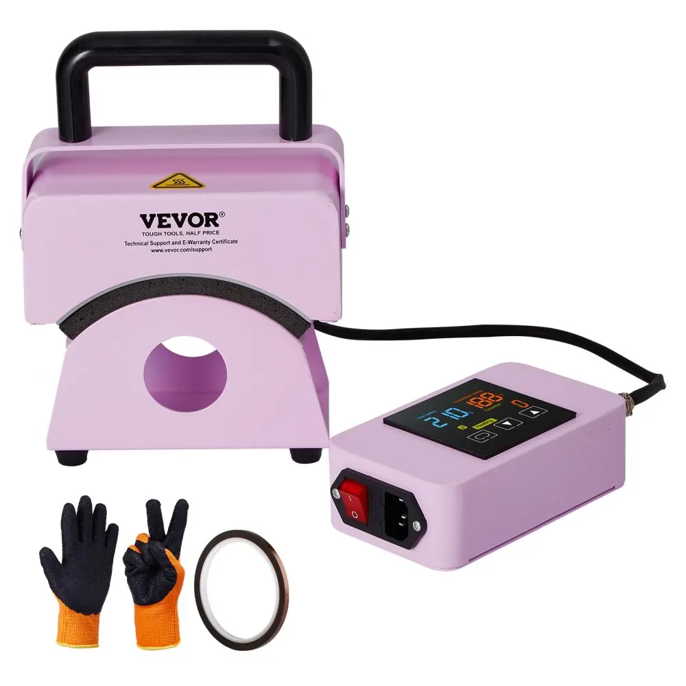 VEVOR Prensa Térmica Gorras 150×80 mm Morado
