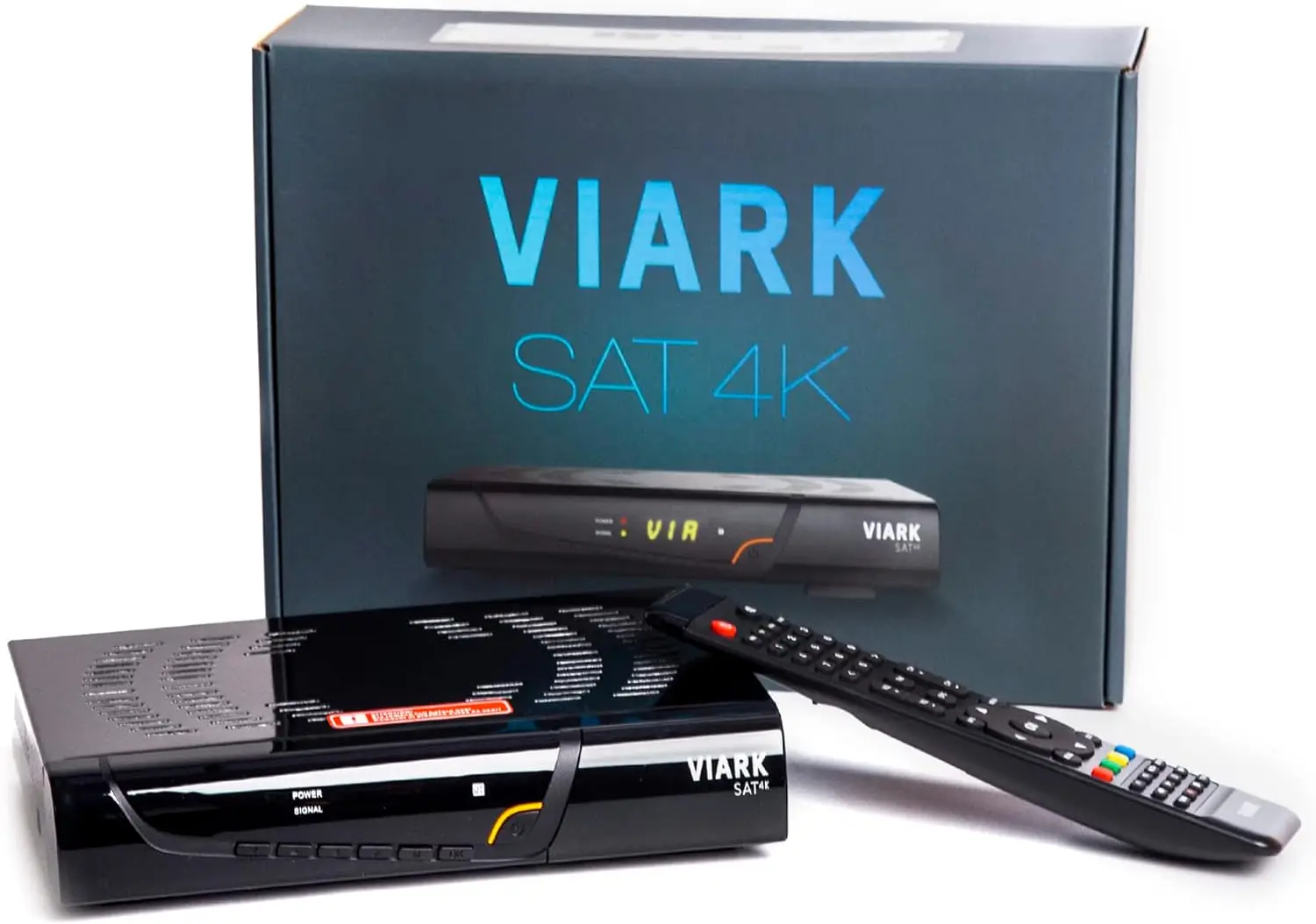 Viark Sat 4K - 4K Uhd Digital Satellite Receiver Dvb-S2X Multistream H.265 4000Mips 1.0 Ghz 60Fps 10 Bit 3D, with Lan, USB Wifi Antenna and Ac Card Reader