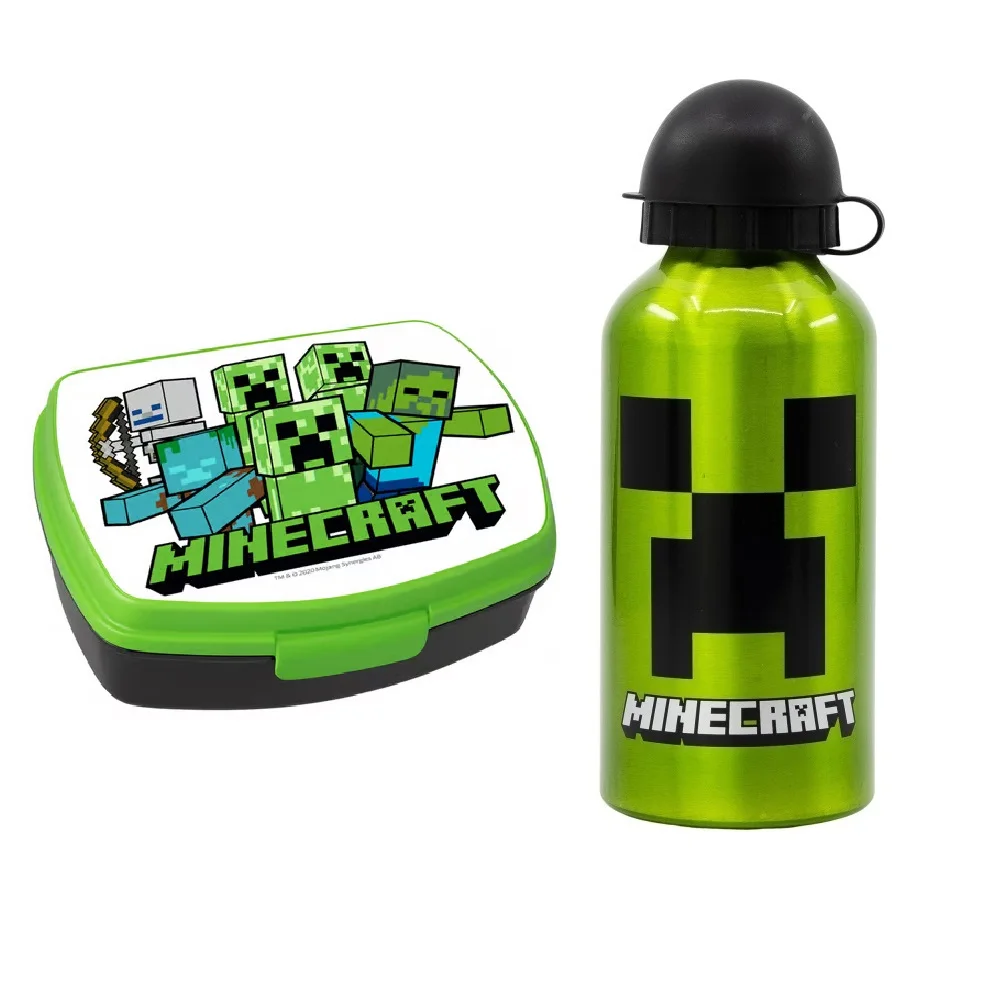 Scatola per sandwich Minecraft, contenitore per pranzo, porta snack, borse e custodie per pranzo, borraccia Minecraft, CM, FESPU