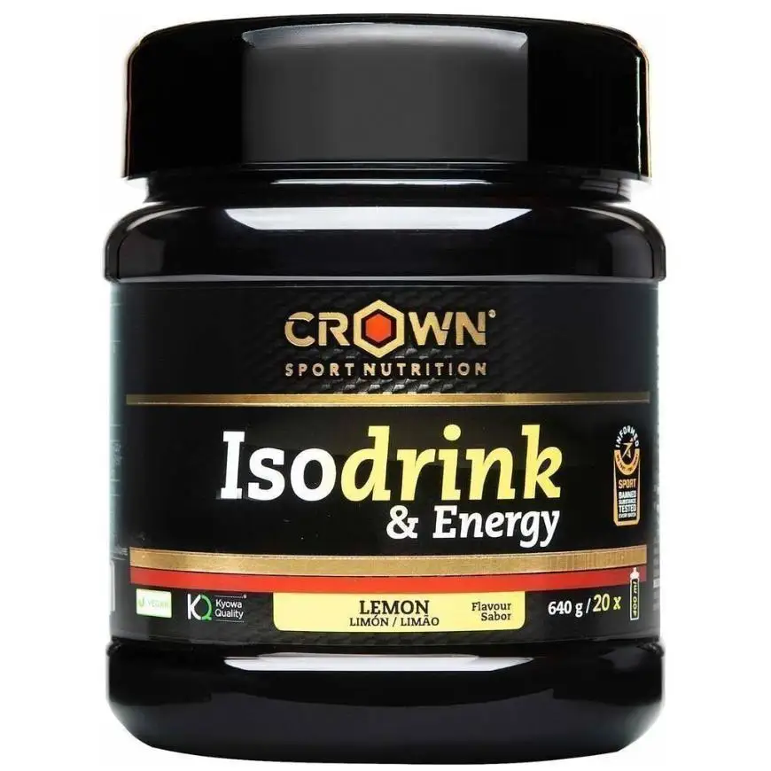 Crown - iso drink - various flavors - *640g 20 services* suitable vegans **premium isotonic with carbohydrates, salts and amino acids**