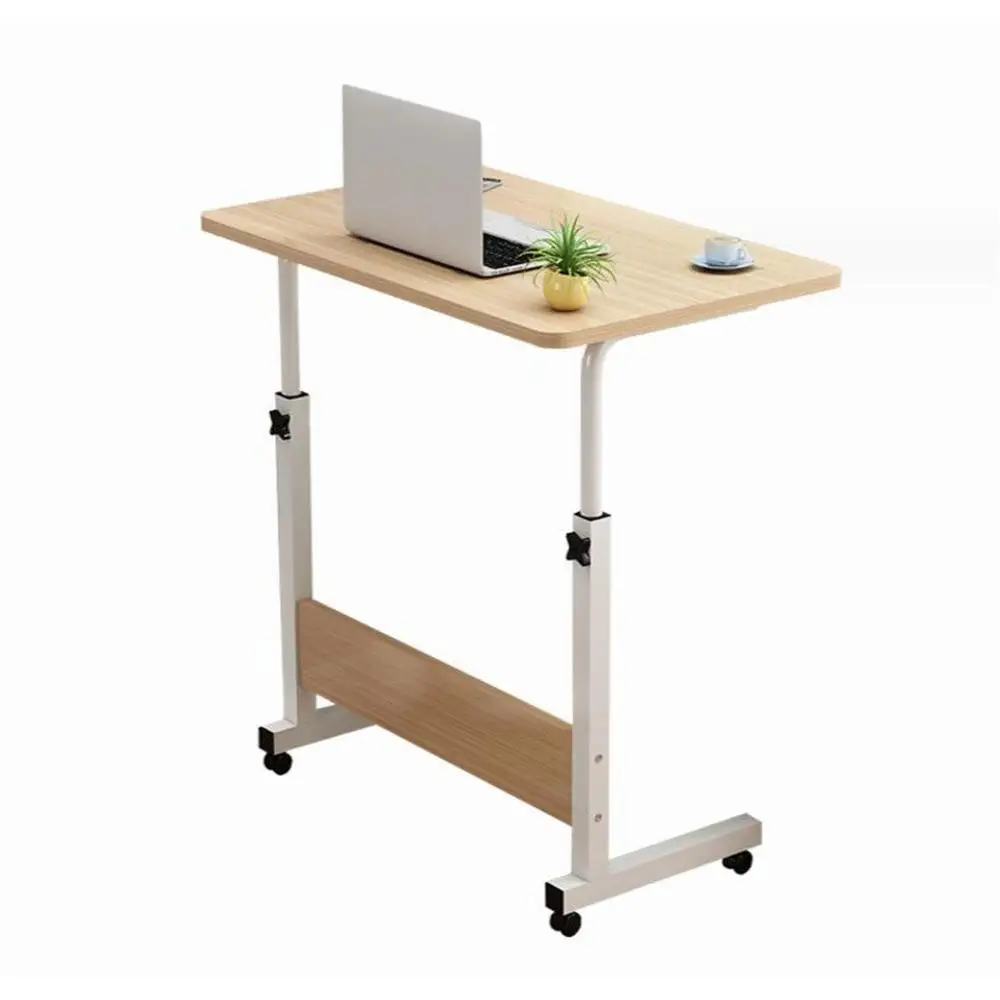 Portable adjustable desktop computer table turning table for PC bed can be lifted desk with wheel, hand end table for sofa