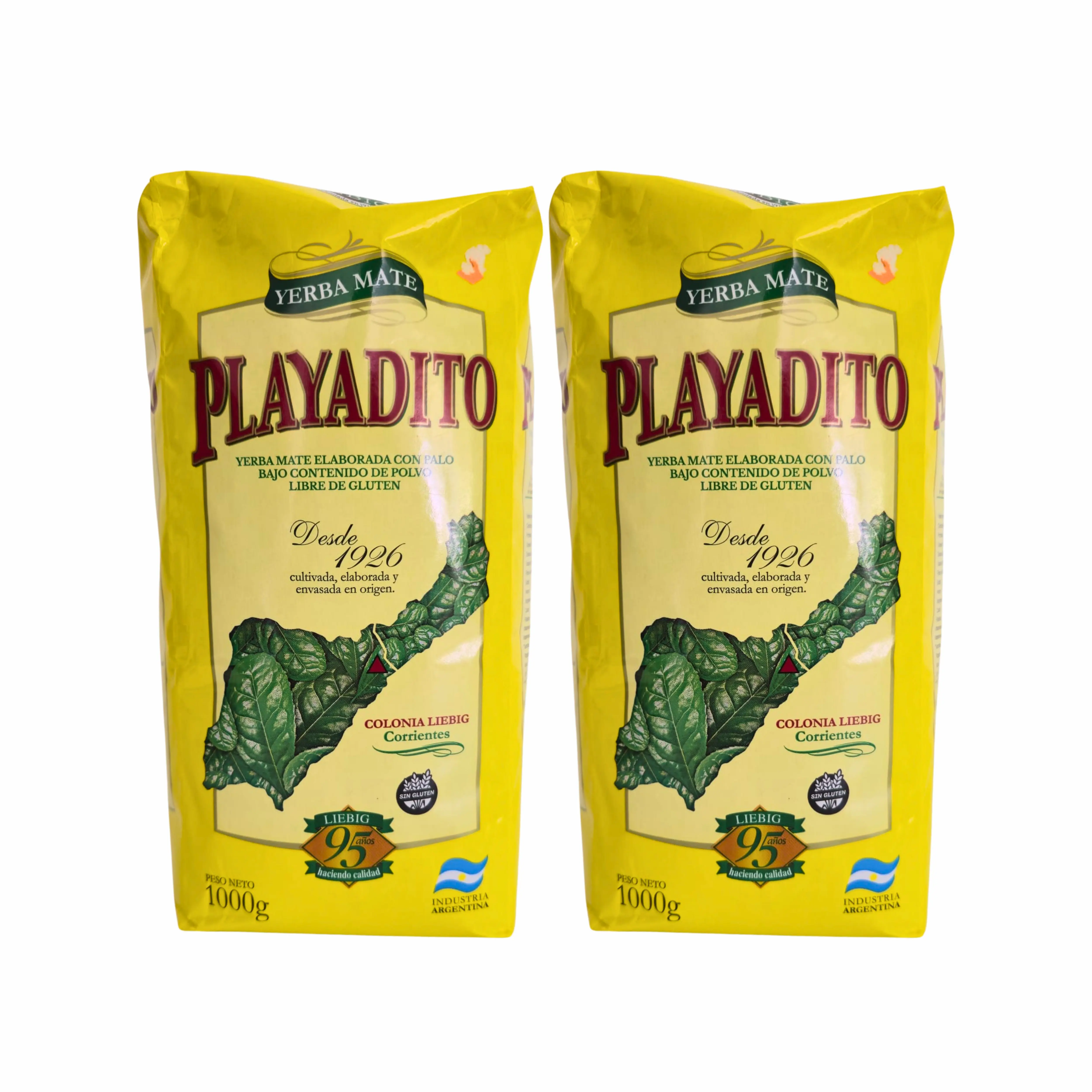 2 PAQUETES DE PLAYADITO YERBA MATE 1000G DE ARGENTINA