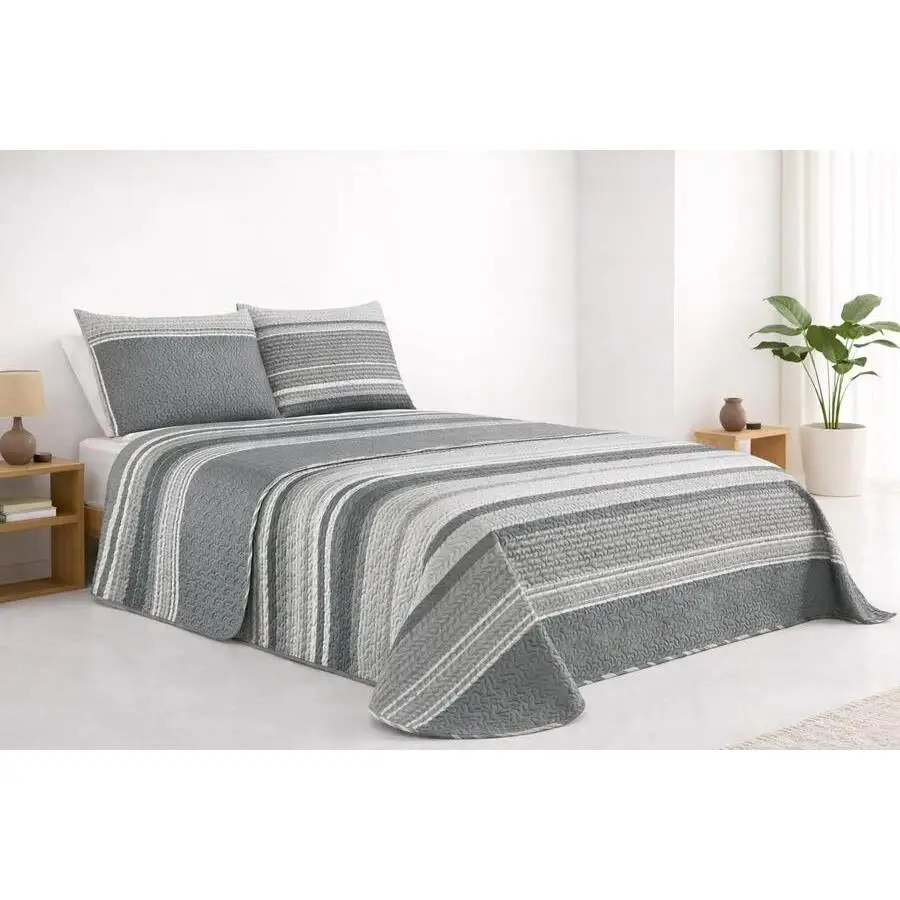 OsoNube-Colcha bouti para verano y entretiempo - Colcha para cama inluye 1 o 2 funda de cojin segun la medida，Colcha cubre cama 100% poliester, suave y transpirable. El diseño de la funda de cojin