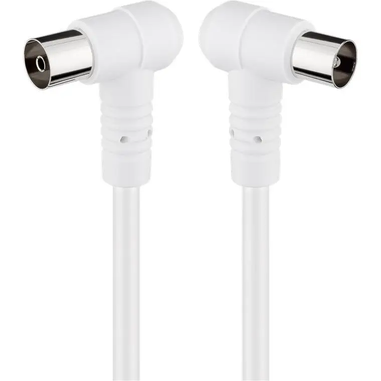 Goobay 67355 - Cable de conexión en ángulo para antenas (80 dB), doble blindaje, 3,5 m