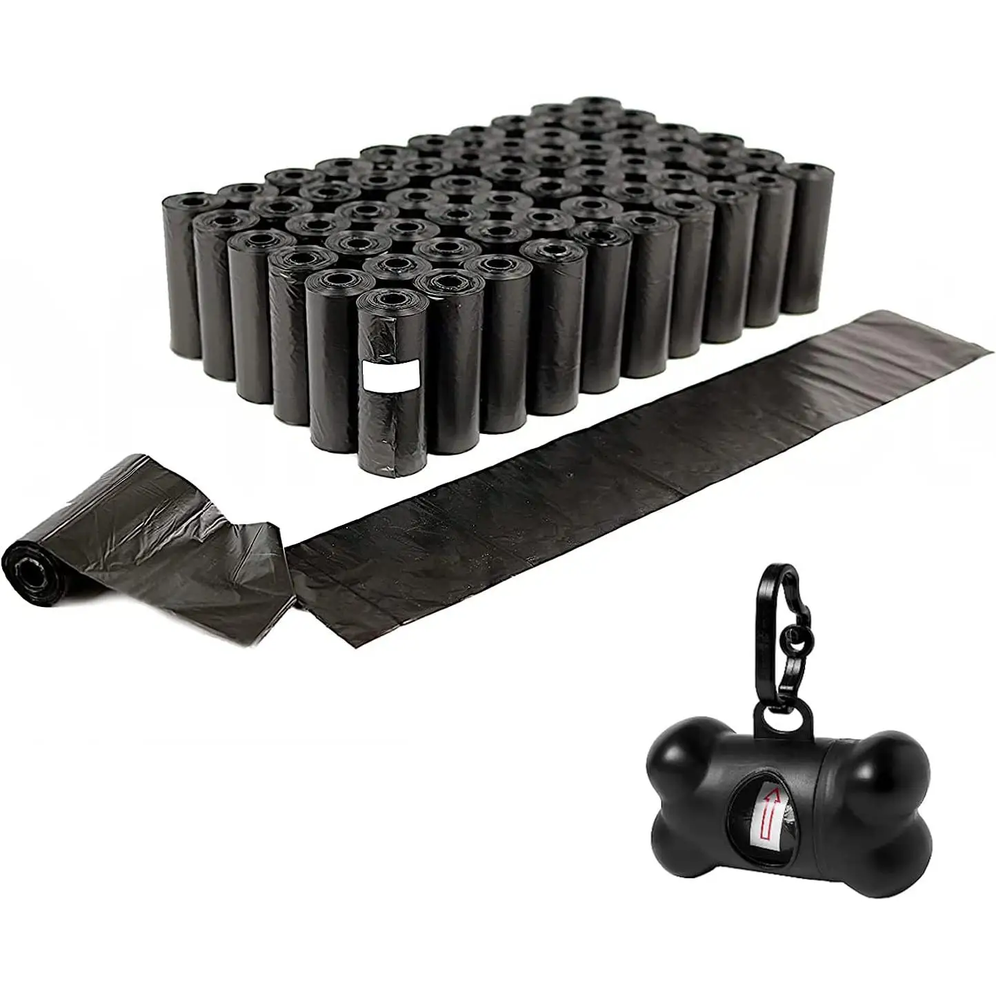 COTTECOTA-60 Rollos (900 Bolsas) + Regalo un Dispensador de Clip  para Correa Rollo Recambio15 pcs