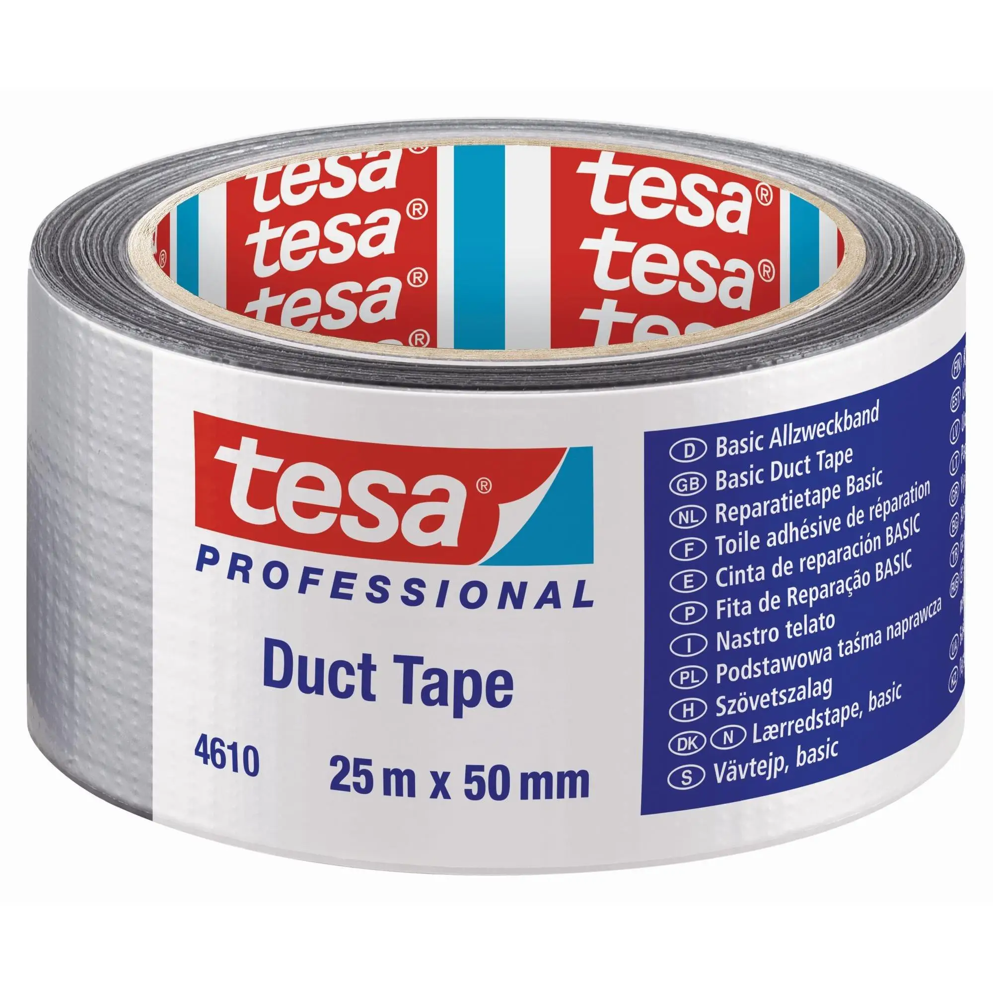 Cinta Americana Tesa Extra Fuerte en diferentes medidas en color Negro y Gris Plata