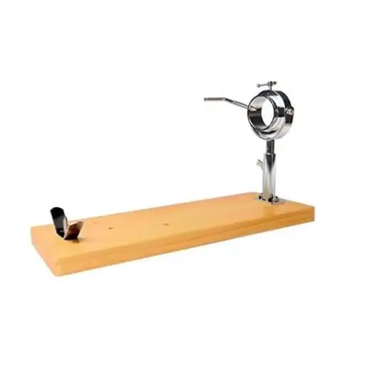 Jamonero Avalon Home soporte para jamón con cabezal gritatorio inoxidable, extensible, base de madera de pino Avalon Tools. Montaje Rápido y Sencillo