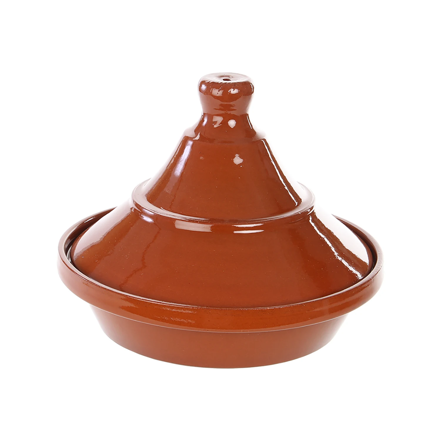 Cm - Morocco Clay Tagine. Available to Choose in 2 Different Sizes. Arabic Cooking Tagine. Tajín Pot for Cooking, Oven. Arabic Slow Burner Cooker Pot, with Almost Flat Base and Point-Shaped Lid. Lightweight, Resistant, Durable