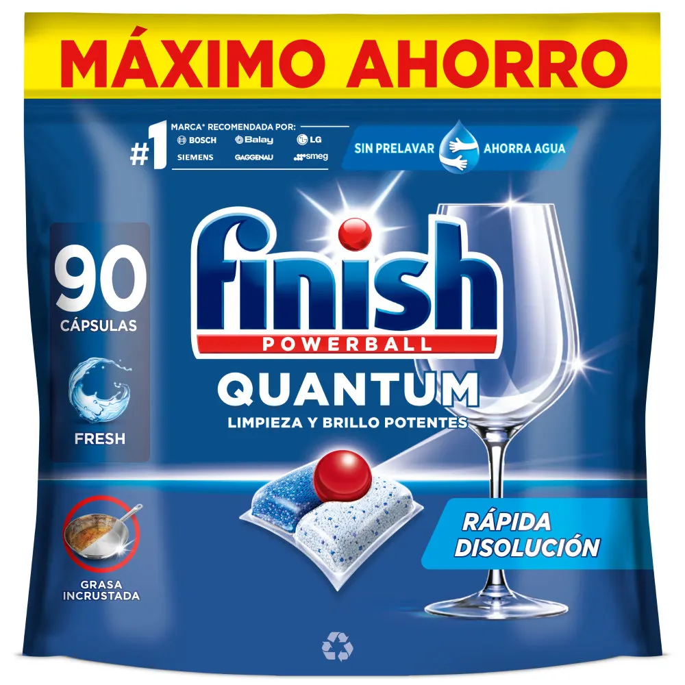 Finish Powerball Quantum tablets for Regular dishwashers 90 tablets