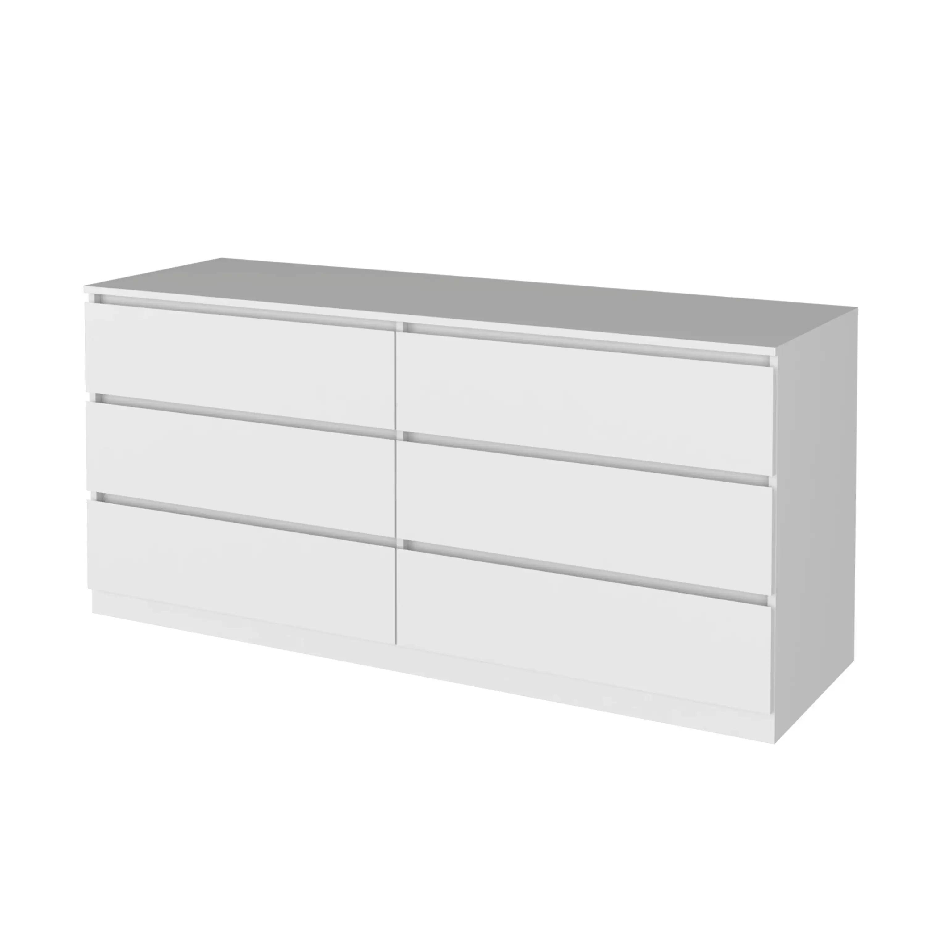 TUHOME Comoda Asteria doble en melamina, seis cajones con rieles metalicos