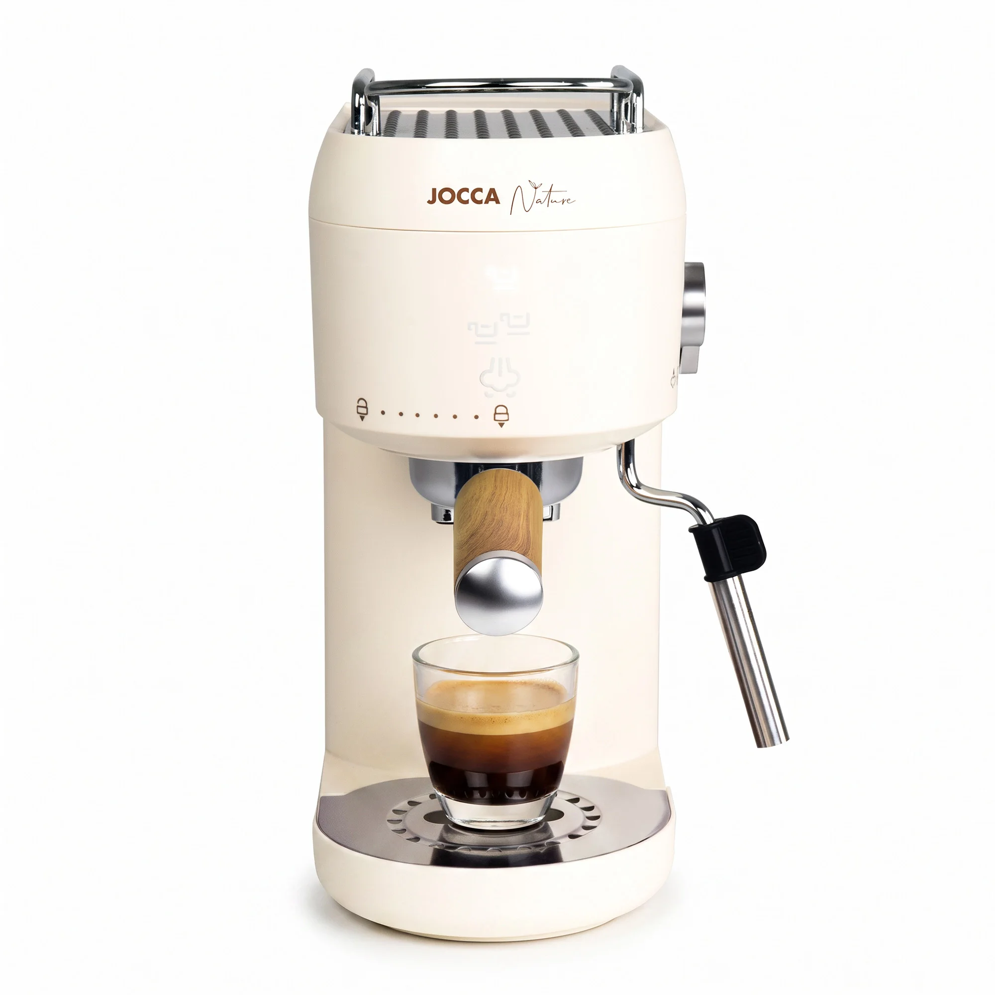 jocca cafetera expreso 20 bares con deposito 1l botones tactiles iluminados y termobloque de calentamiento rapido