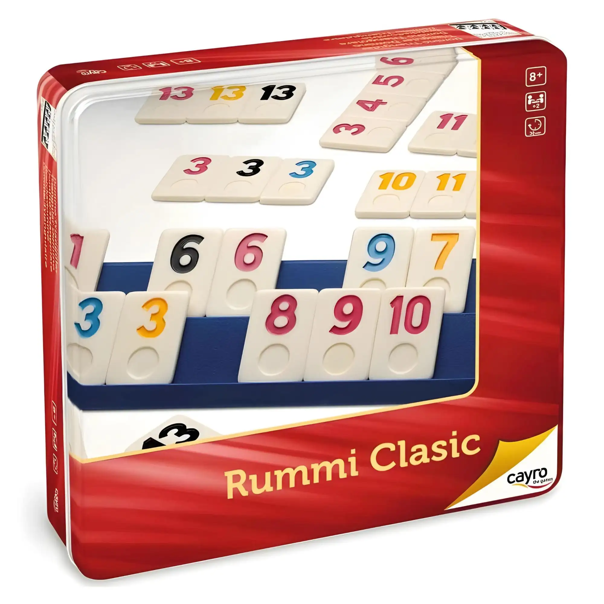 Cayro - Juego Rummi Classic En Caja De Metal 27X27x5,7 Cm (753) - Imagen 5
