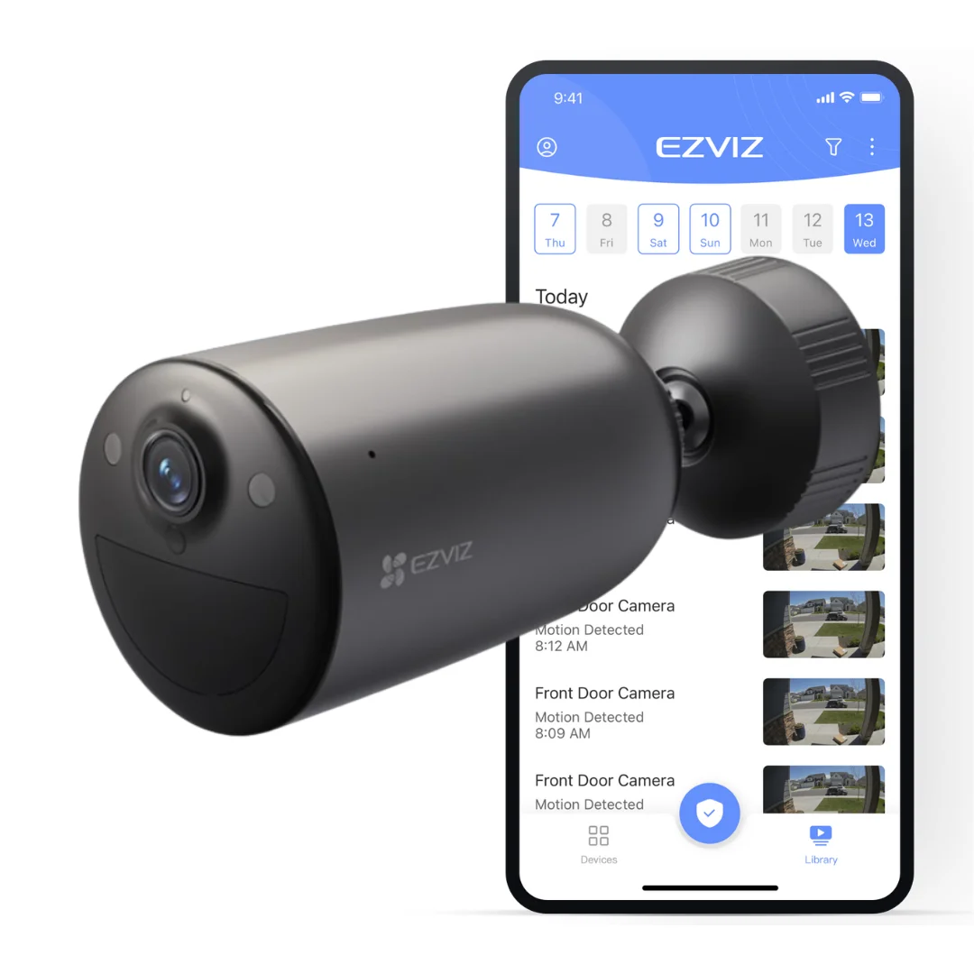 EZVIZ EB3 4G Cámara de vigilancia exterior con resolución 2K, batería recargable de 5200 mAh, visión nocturna a color, detección inteligente por IA, defensa activa, almacenamiento en microSD y sin