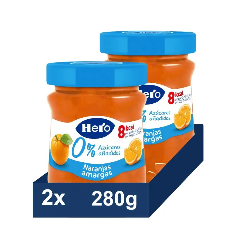 Hero. Bitter orange jam, 0% added sugar. 2x280g Pack
