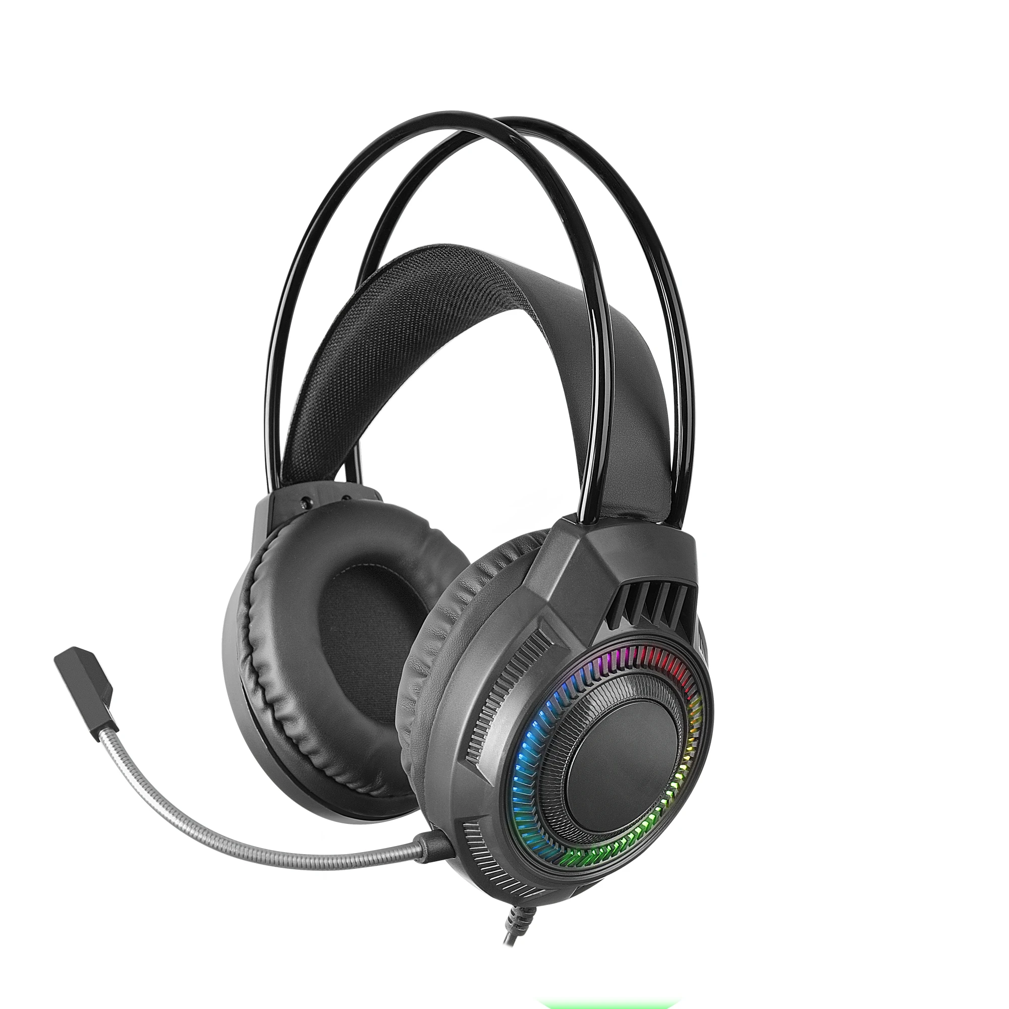 Mars Gaming MH124, Auriculares Gaming FRGB Rainbow, Diseño Ergonómico, Micrófono Flexible, Control de Volumen, Cascos Gaming, Windows, Linux, Mac, PS4, PS5, Xbox One, Xbox Series XS, Switch, Cascos PC