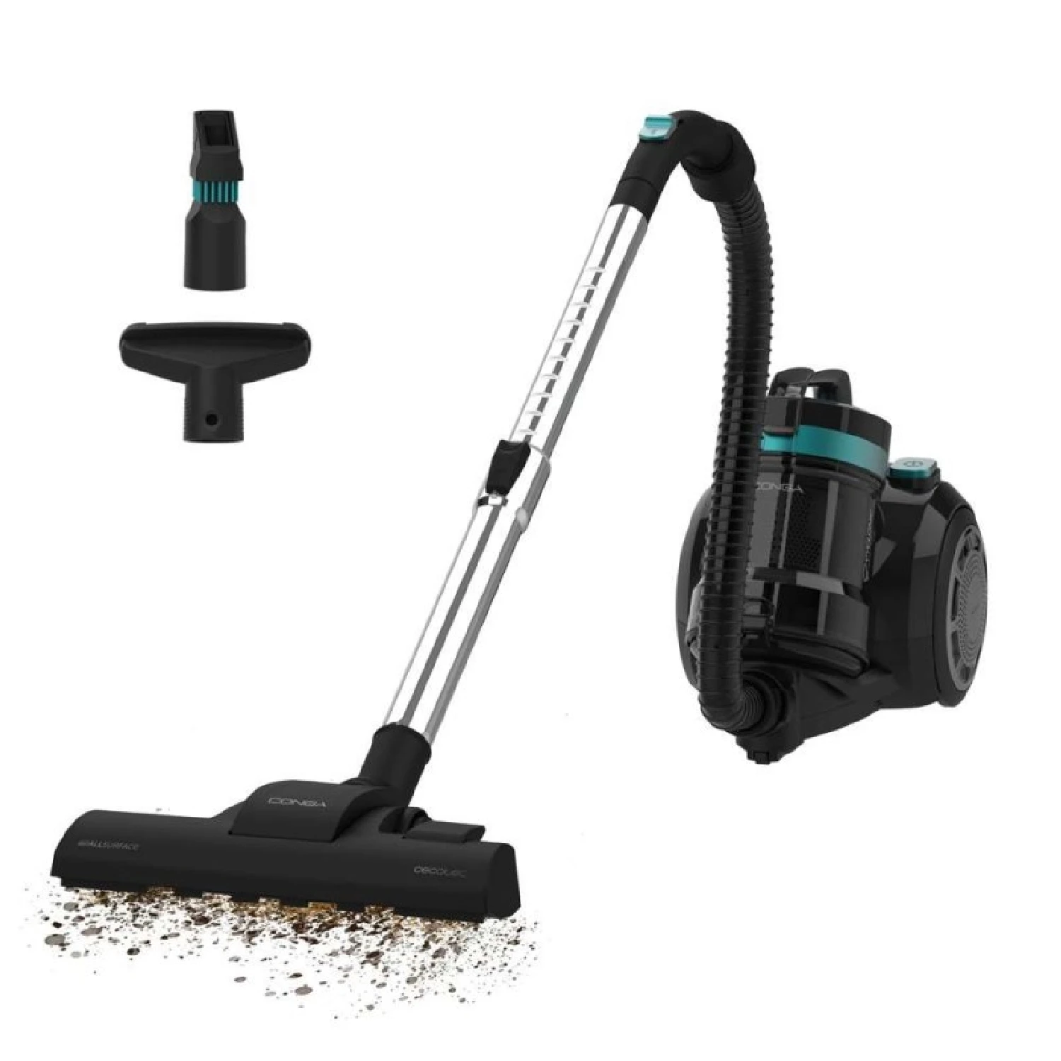 Cecotec Aspirador De Trineo Conga Rockstar Cyclonic Plus 800W Sin Bolsa 2L Negro/Azul , Leroy Merlin - Imagen 4