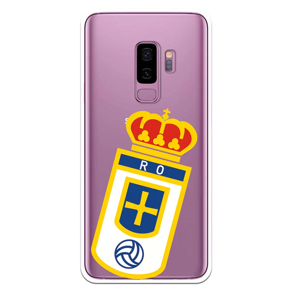 Original cover compatible with Samsung Galaxy S9 Plus | Real Oviedo shield over transparent | TPU transparent