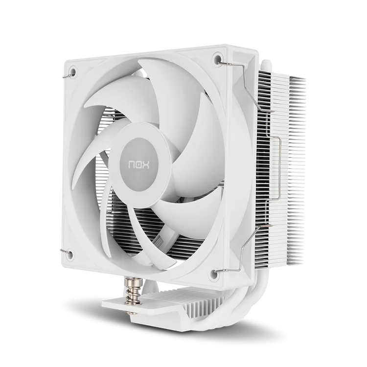 NOX XTREME PRODUCTS HUMMER R-400 White - Disipador CPU por Aire, Ventilador 120mm PWM, TDP 235W, 4 Heatpipes, Compatible Intel/AMD, Silencioso y Eficiente, Blanco