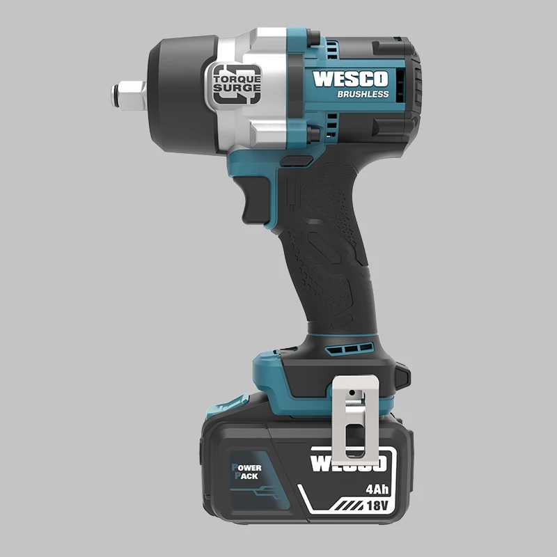 700nm cordless impact wrench with 4.0ah 18v 1/2" battery plus wesco brand charger