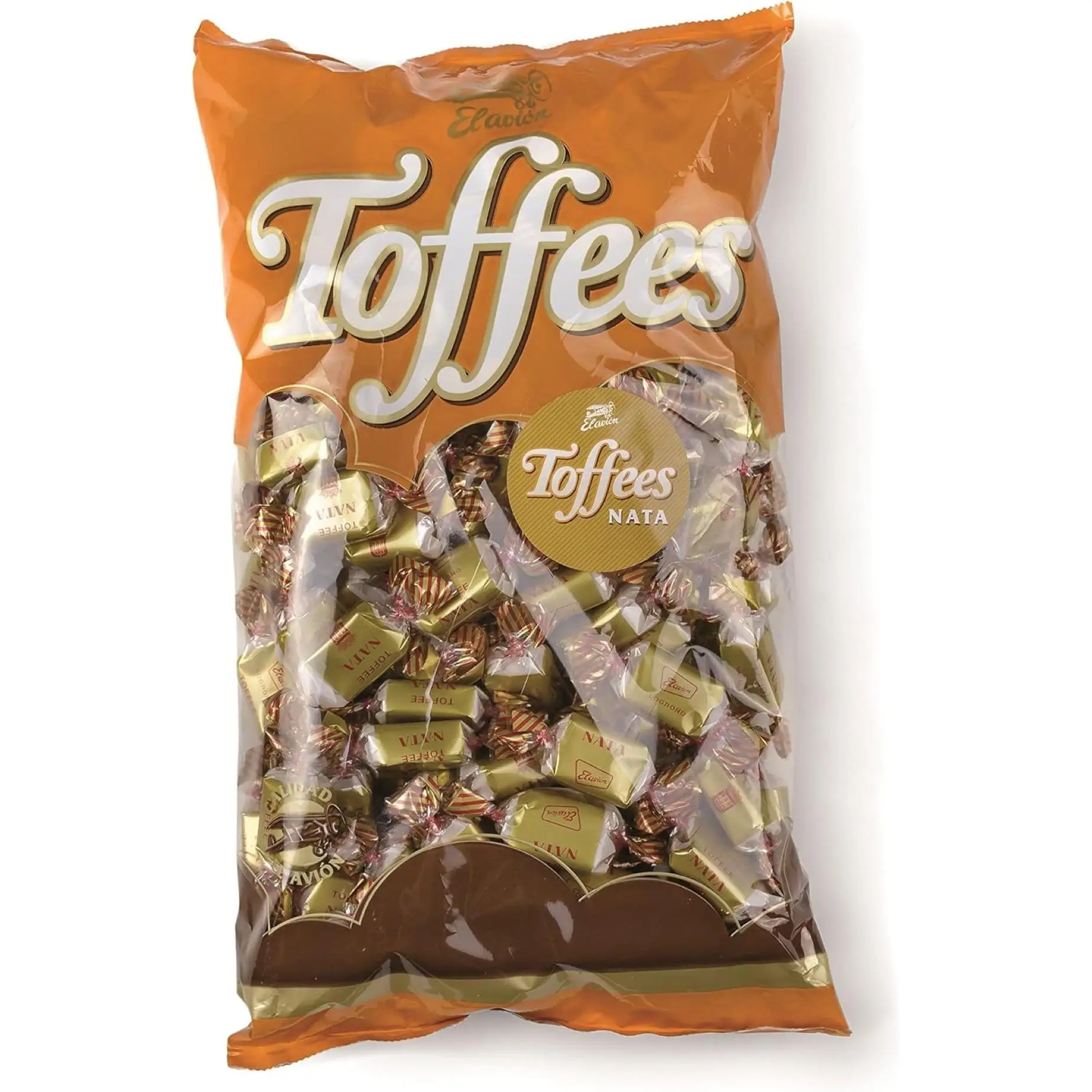 Caramelos Toffee Tradicionales Dulces El Avion – Toffee Nata, Toffee Chocolate y Toffee Blando Sin Azúcar – Confitería Española Artesanal Premium, Bolsa 1 kg, Dulces Clásicos de Fabricante Español,