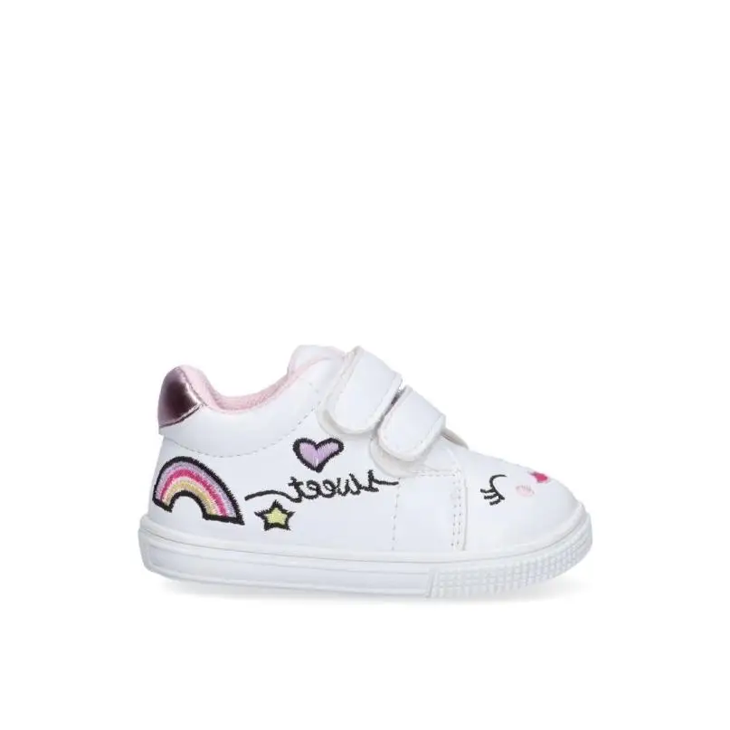 Zapatillas Casual Luna Kids - Niña - Suela Plana - Modelo Rbs-2820 - Color Blanco