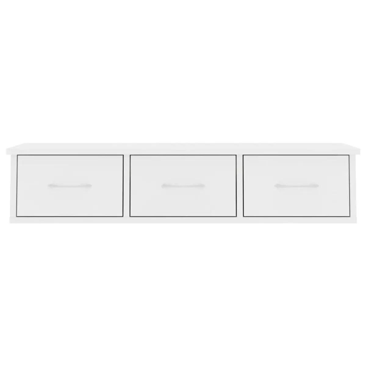 VidaXL wall shelf with 3 drawers White 18,5x88x26 cm