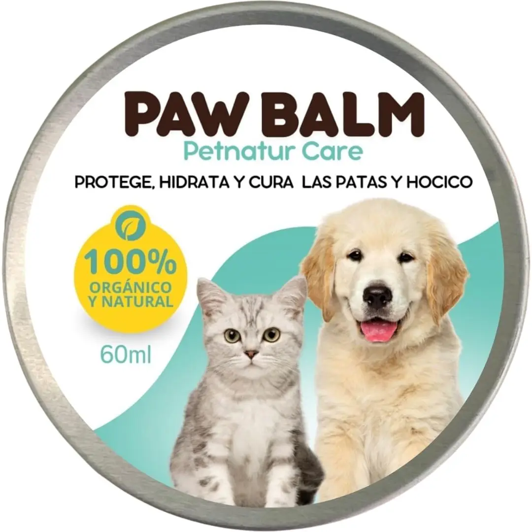 Petnatur Care- Bálsamo Orgánico para Cuidado de Patas y Nariz de Mascotas - Hidratación y Protección Natural - 60ml para invierno y verano