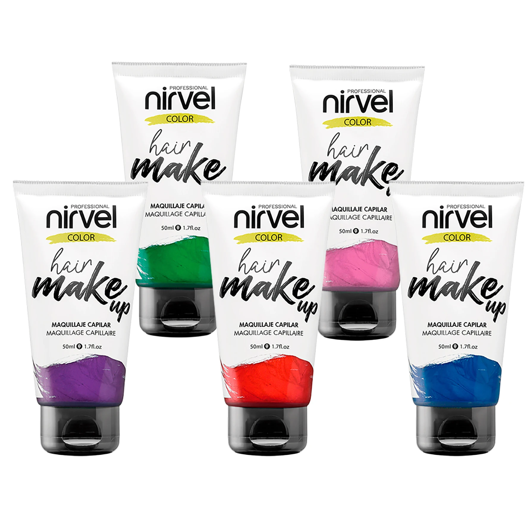 Nirvel maquillaje capilar Make Up 50ml -  Color Instantáneo sin Decolorar, Textura Fina y Fluida para Cabello Rubio o Moreno