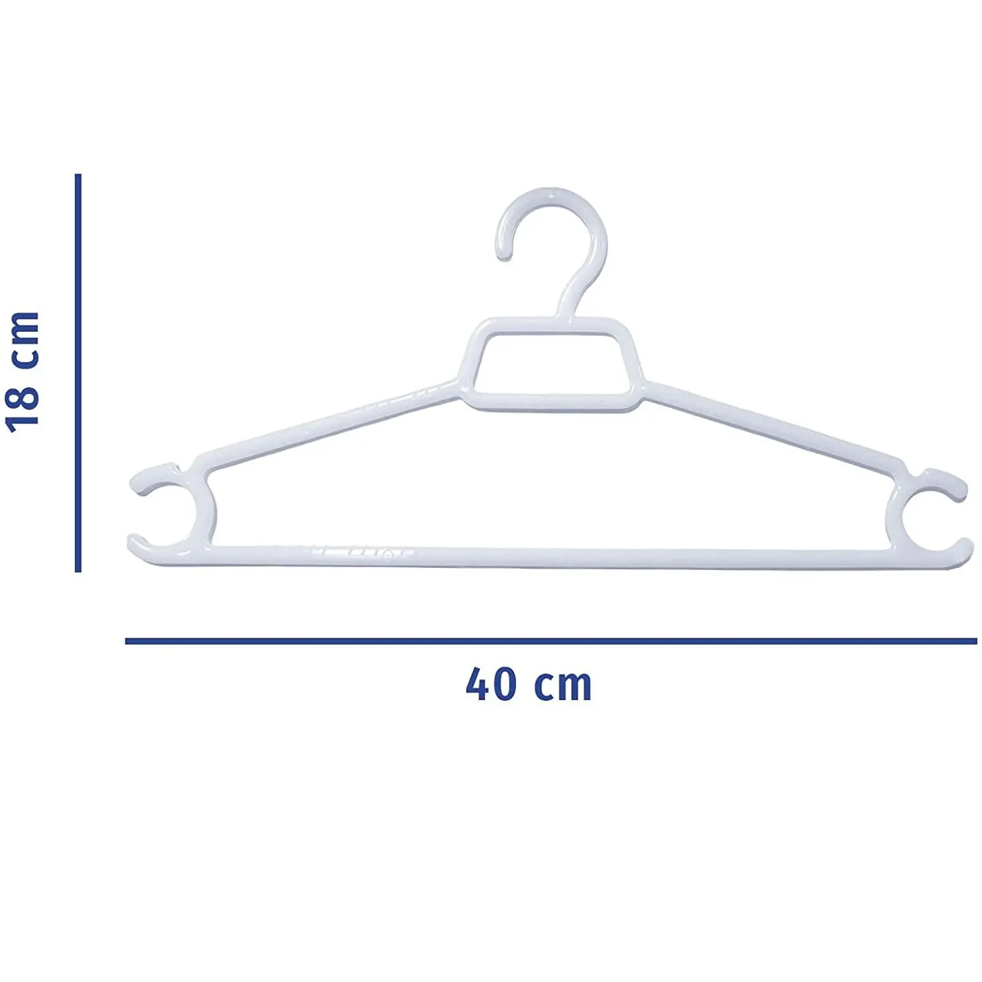 Plastic anti-slip adult hangers clothes, suit, shirt, T-shirts, pants, coats, scarf. Pack 10 / 20 / 40 / 60 / 140 PCs measure 18x40 cm