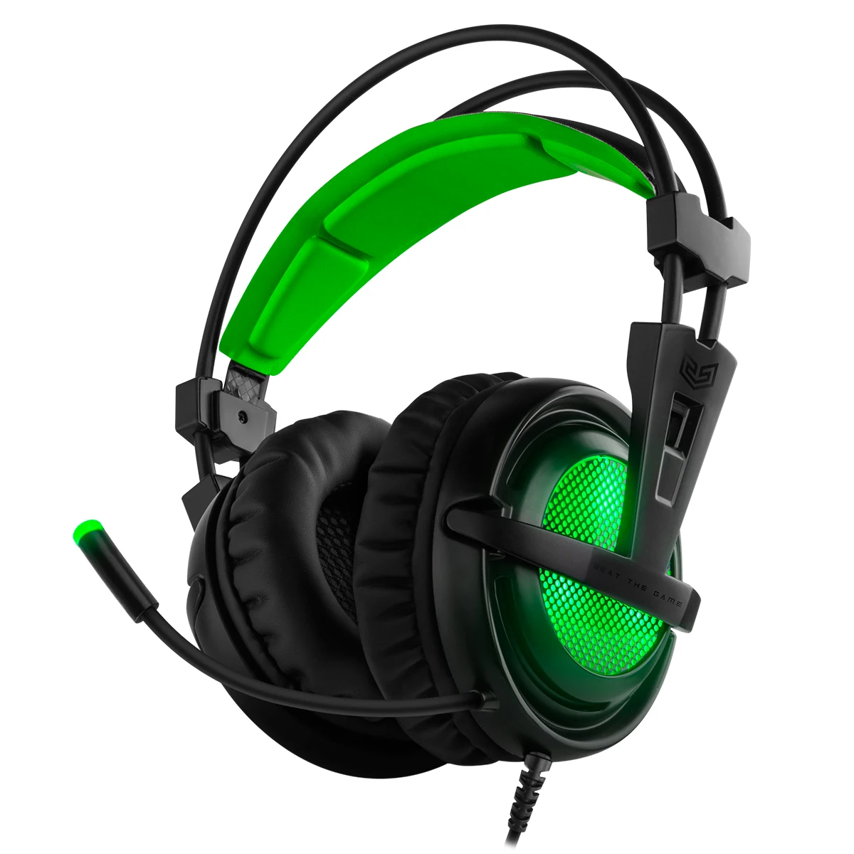 BG XonarX6 -BG-AUD10- Binaural USB, Diadema Negro, Verde - Auriculares con micrófono (Consola de videojuegos + PC/Videojuegos, Binaural, USB, Diadema, Negro, Verde, Verde, Imitación piel)