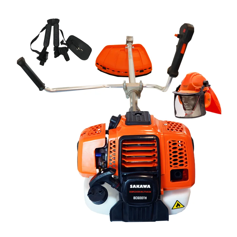 Desbrozadora de Gasolina 58cc Manillar de 32mm + Casco SAKAWA 58cc   Desbrozadoras