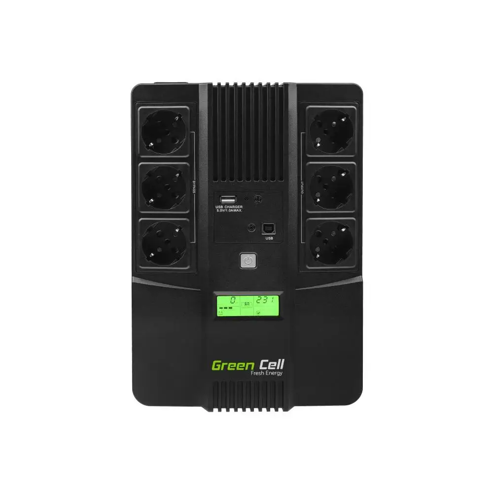 Green Cell Aio 800Va Lcd Sistema De Alimentación Ininterrumpida (Ups) Línea Interactiva 0,8 Kva 480 W 6 Salidas Ac Negro , Leroy Merlin - Imagen 4