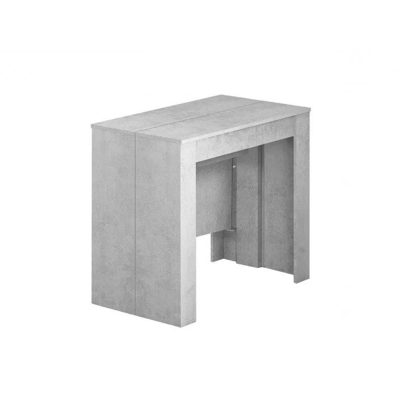 MOBELCENTER - Mesa de Comedor Consola Extensible, Mesa para Salón recibidor o Cocina, Mesa Fuelle Extensible, Color Cemento (1127)