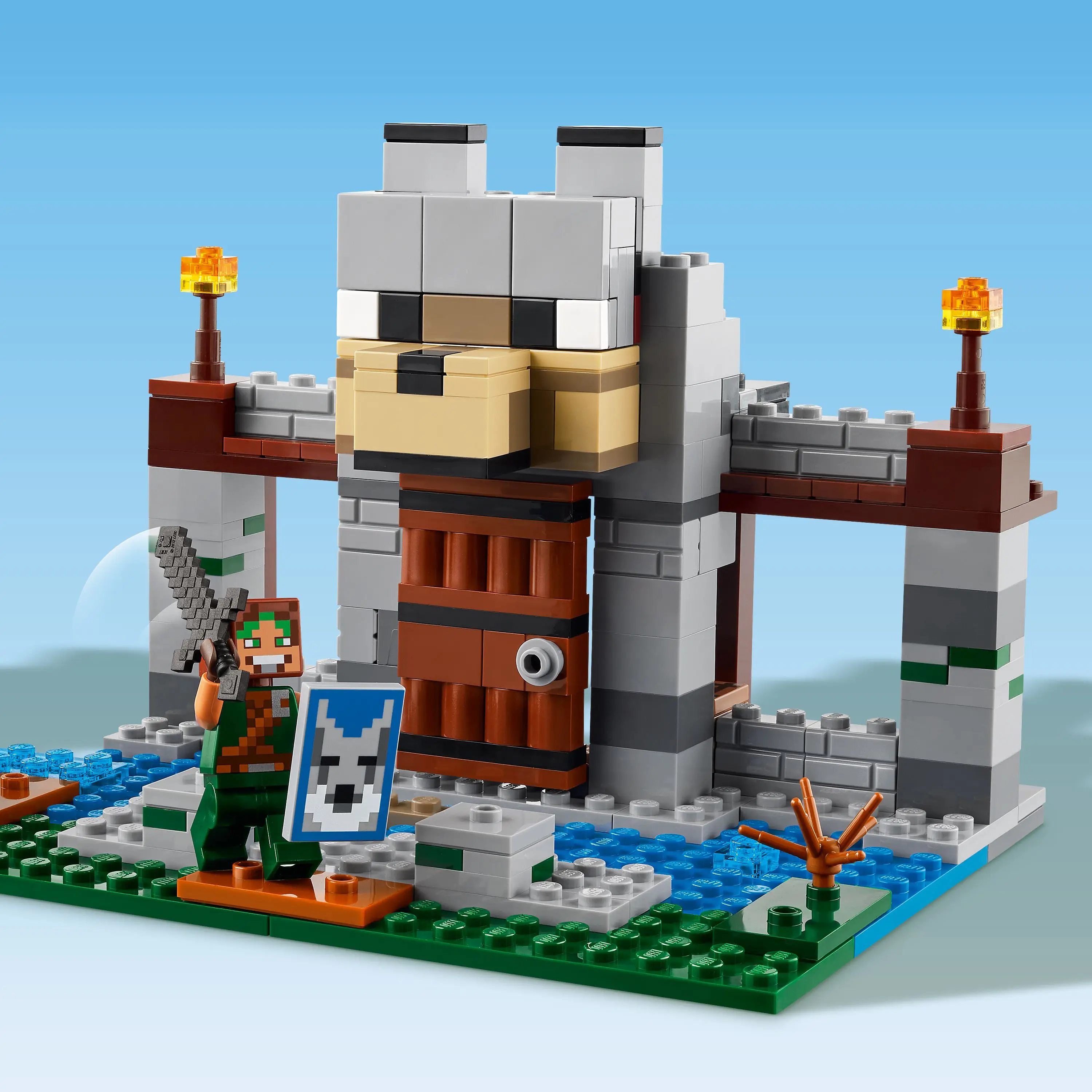LEGO 21261 Minecraft: The Wolf Fortress Building Set, 312 pieces, includes a wolf tamer and skeletons for ages 8+, perfect for Minecraft fans to enjoy creative play and imaginative battles in the forest. #5