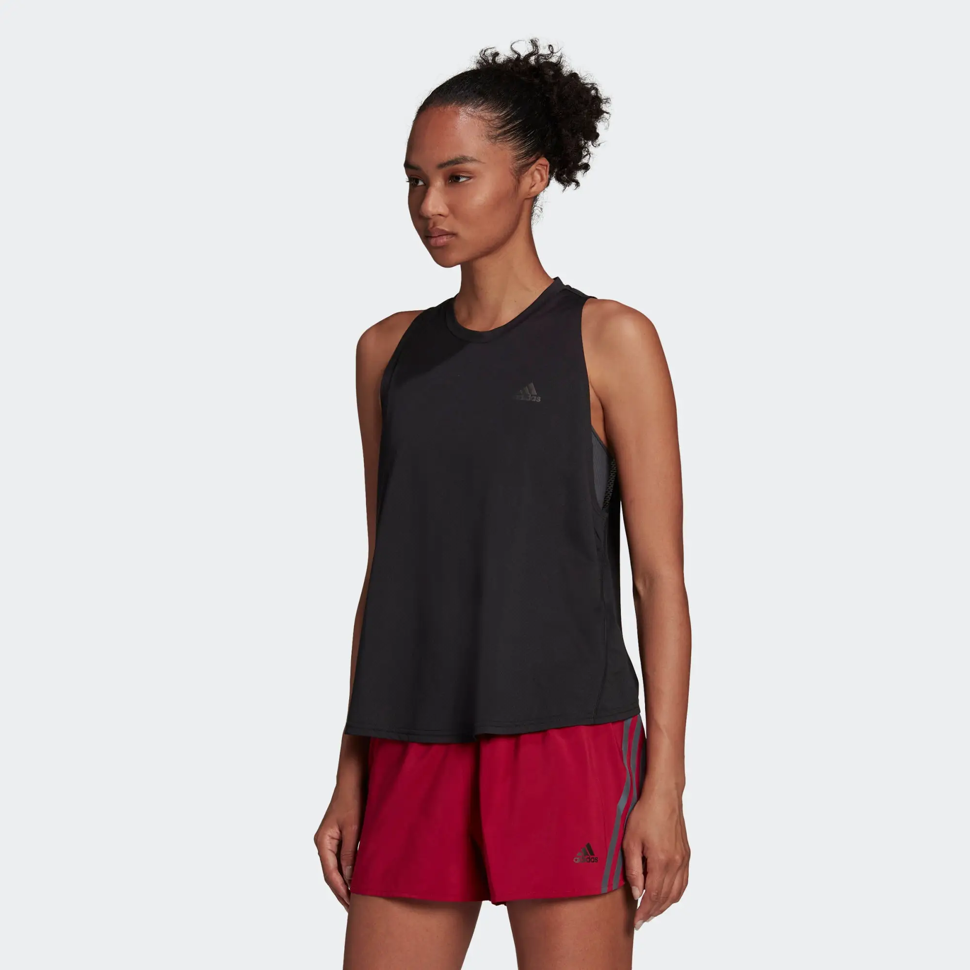 Camiseta sin mangas Adidas Run Icons 3 Bar para mujer – Camiseta de tirantes running Adidas para