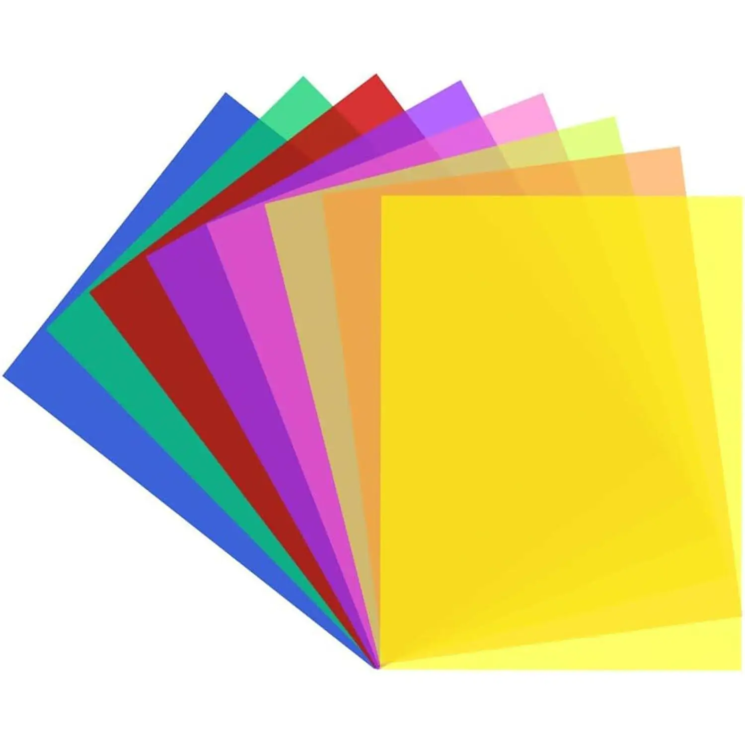 14 filtri colorati per dislessia A4 – 14 fogli trasparenti in 7 colori (viola, arancione, giallo, blu, verde, rosa e rosso) – Sovrapposizioni per la lettura, riducono lo stress visivo e migliorano la