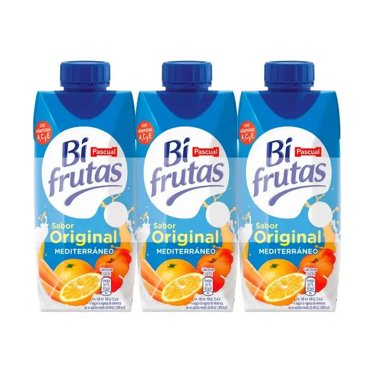 Pascual BiFrutas Mediterraneo 330ml*3*6pack 18unid-BiFrutas Pacifico 330ml*3*6pack 18unid-BiFrutas Paraiso 330ml*3*6pack 18unid