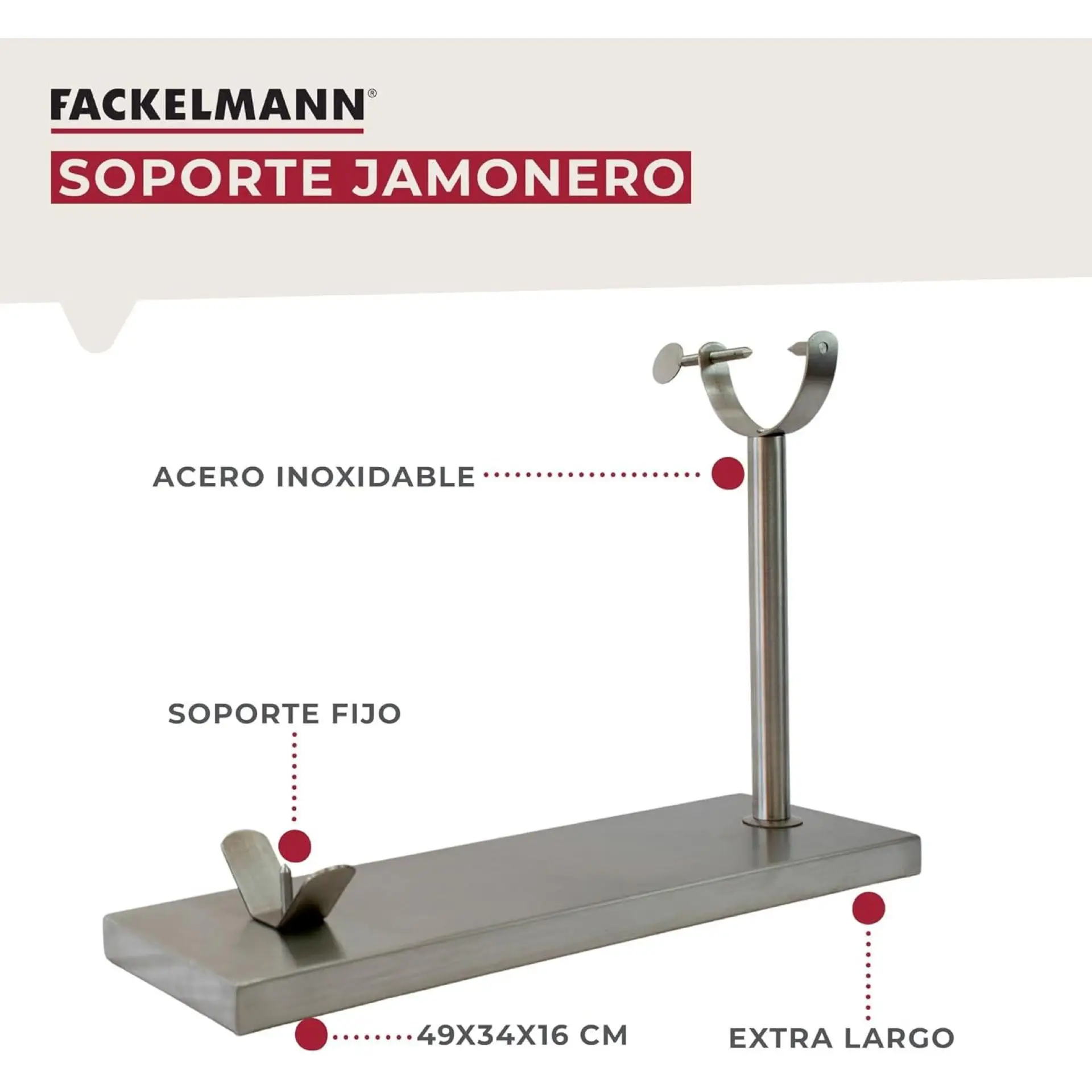 Fackelmann Salero de cocina con tapa y orificios de salida de gran tamaño para sal gorda, fina, queso parmesano, orégano, tomillo o cacao, en acero inoxidable, Ca. 400ml, 7x7x13cm, 1ud (42909)