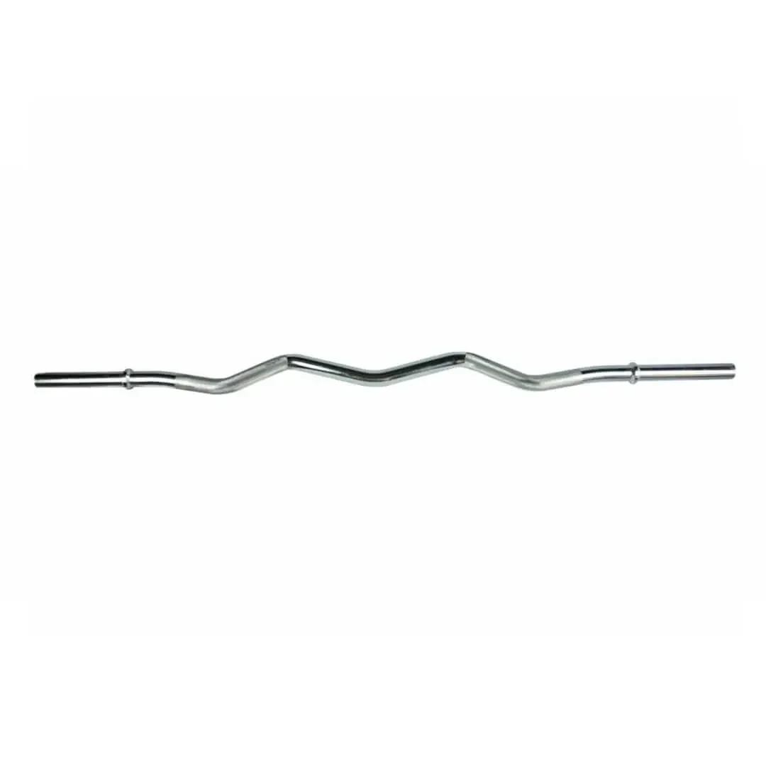 Ozio Fitness Barra Cromada Curl Z 1.20m Agarre 28mm Musculación Fitness - Desarrolla Musculatura