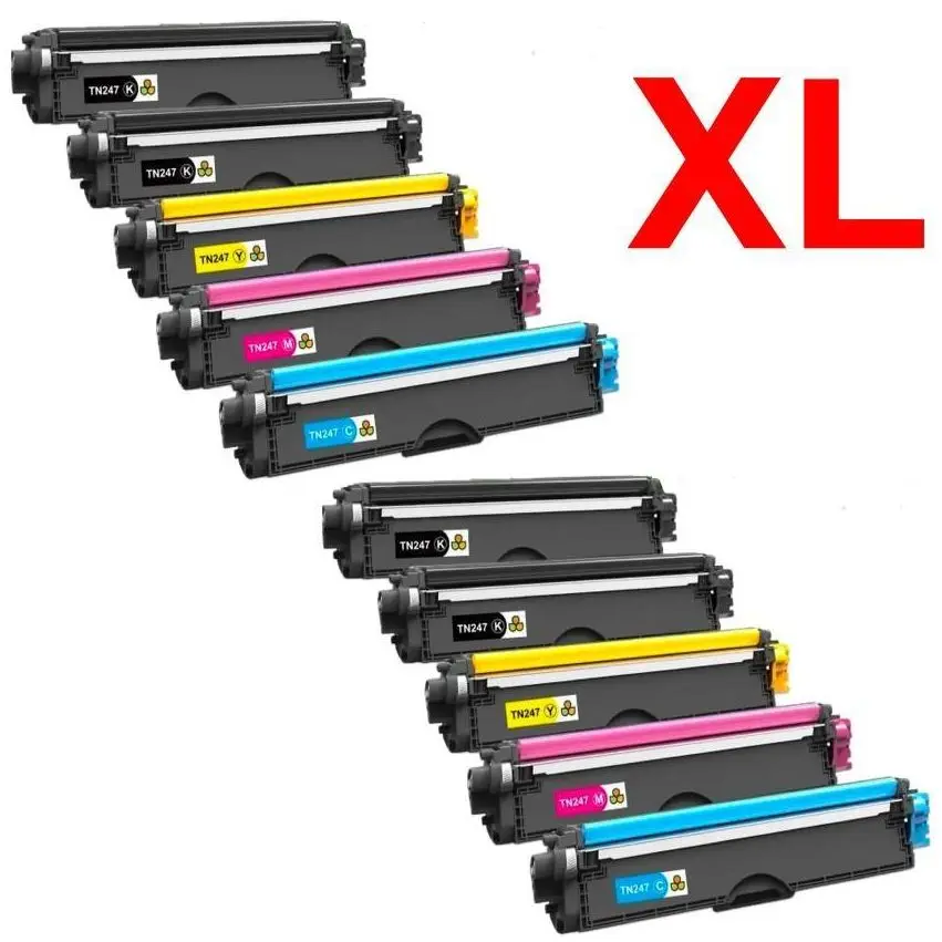 Pack 10 toner para Brother TN-247 / TN-243 DCP-L3510 DCP-L3550 HL-L3210 con chip