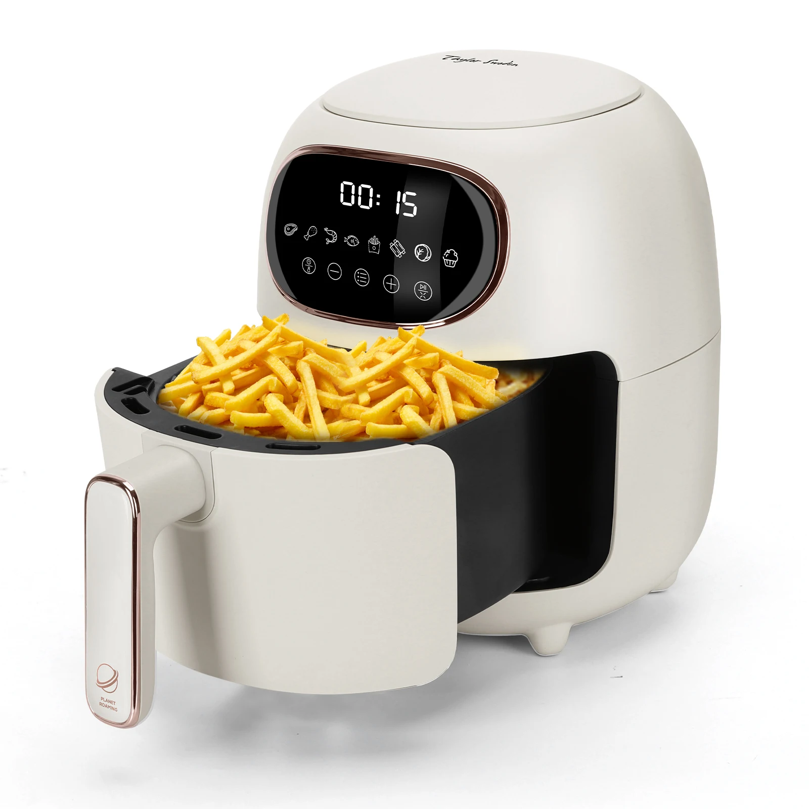 Taylor Swoden Freidora de Aire sin Aceite 3L, 1300W, Pantalla LED Táctil, 8 Menús de Cocinado Preestablecidos. Cesta antiadherente. Diseño Compacto.
