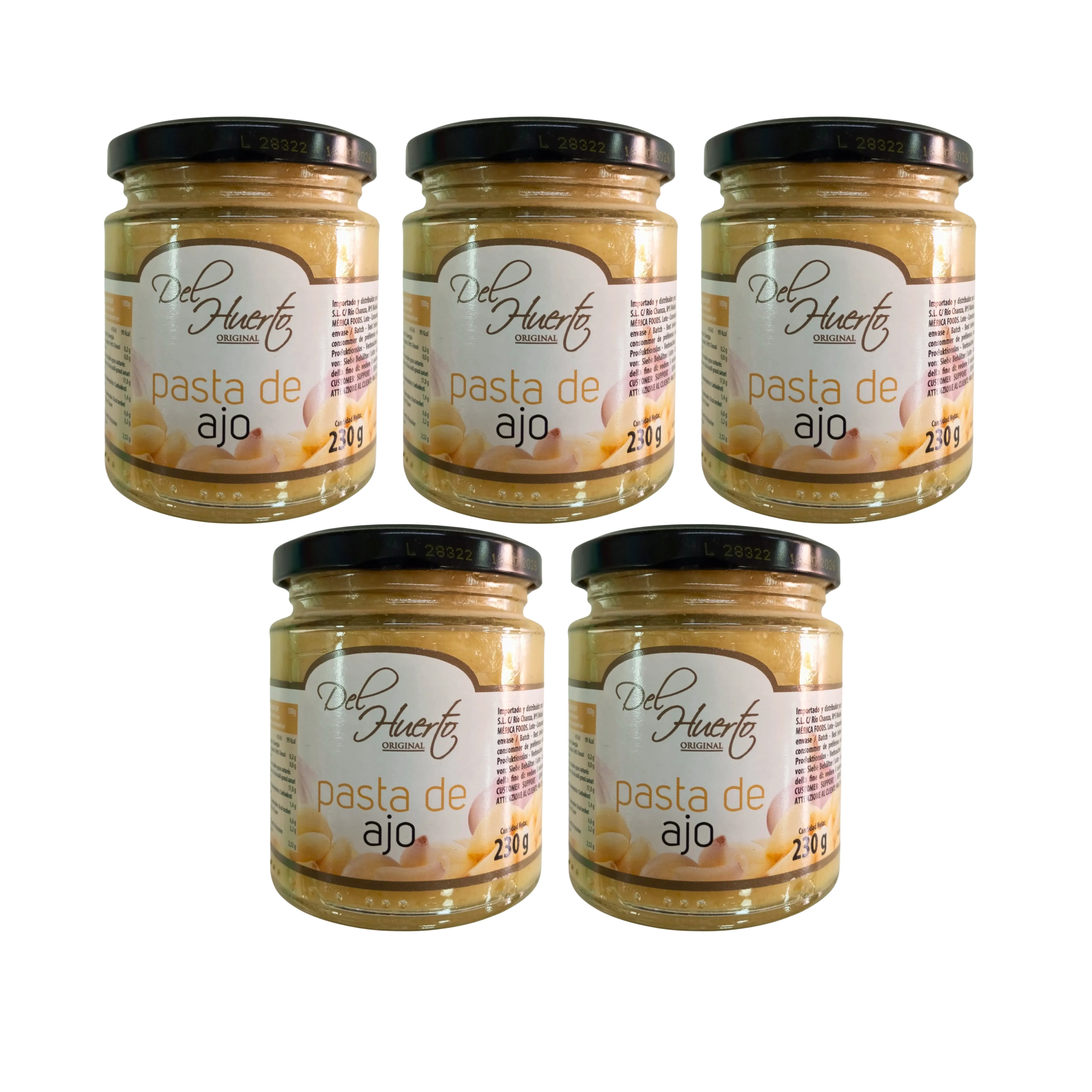 PASTA DE AJO 230G. DEL HUERTO. ALTA CALIDAD
