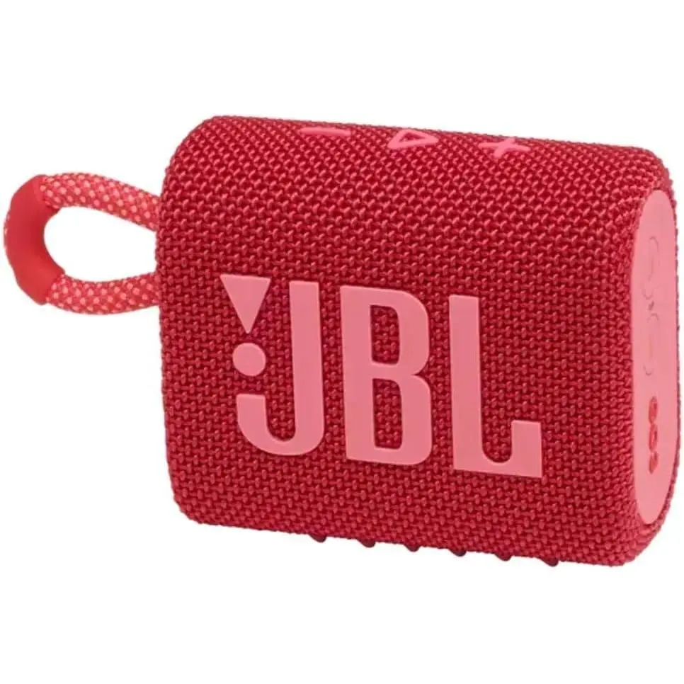 JBL GO 3 Portable Wireless Bluetooth Speaker, Waterproof and Dustproof (IP67), Up to 5H Hi-Fi Sound Playback, Black, White, Blue