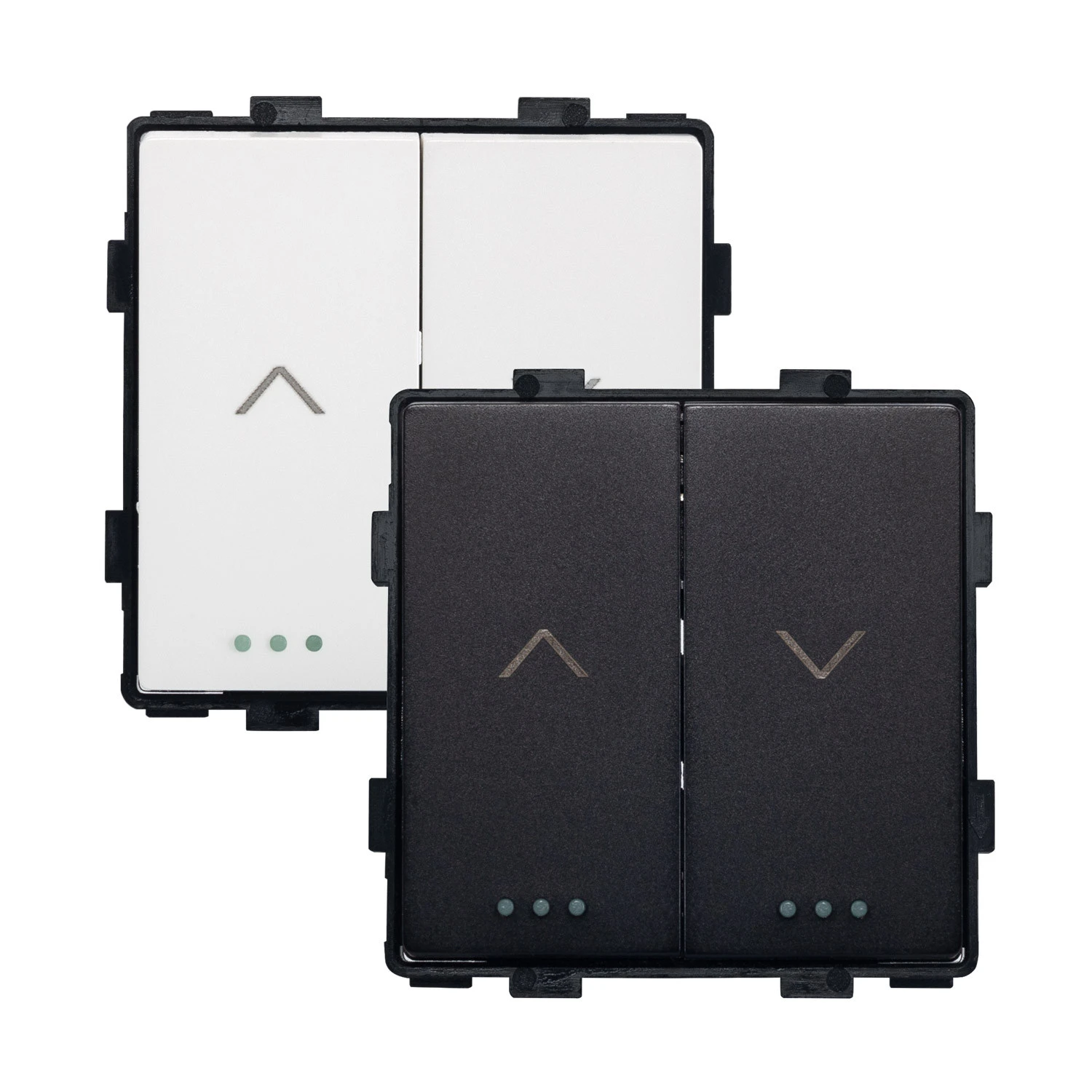 Ledkia Interruptor Pulsador para Persianas Automáticas con Flechas Modern Blanco