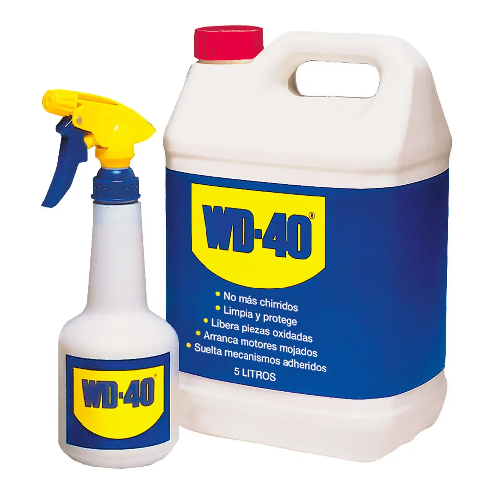 LUBRICANTE MULTI-USO WD40 GARRAFA 5 l + PULVERIZADOR GRATIS WD40 LUBRICANTES Y ACEITES FAMILIA WD40 MULTIPLES APLICACIONES